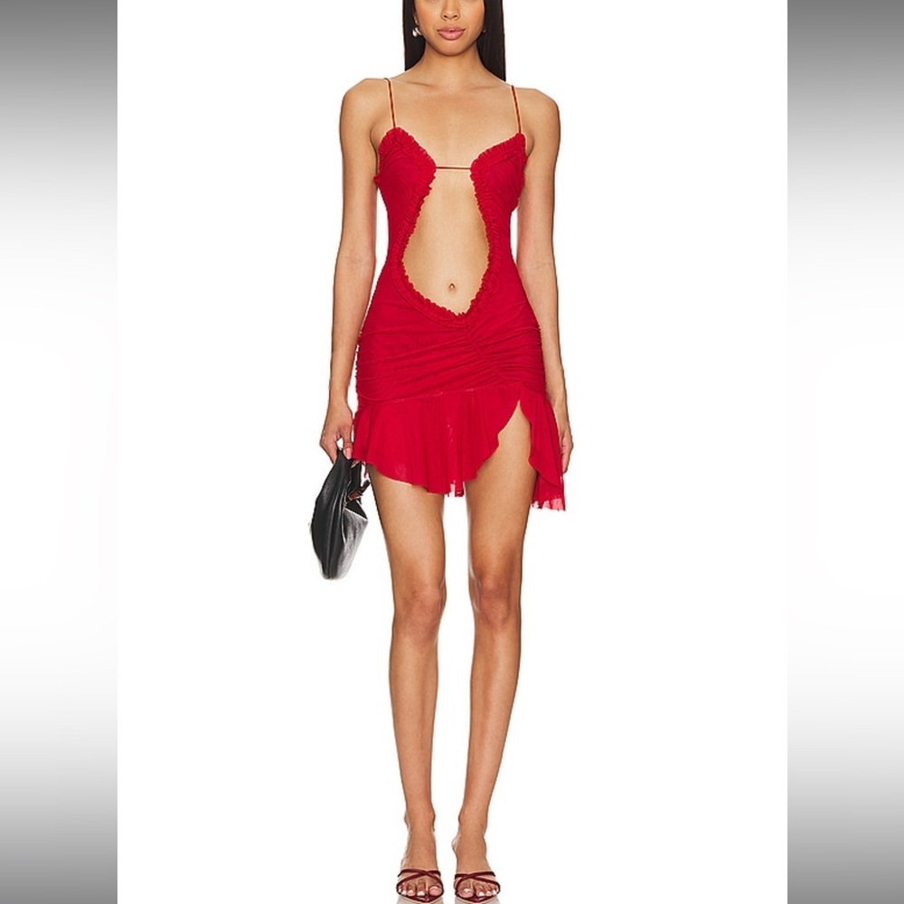 Jaded London Red Mini Fatale Dress in Red Size 4 NWT
